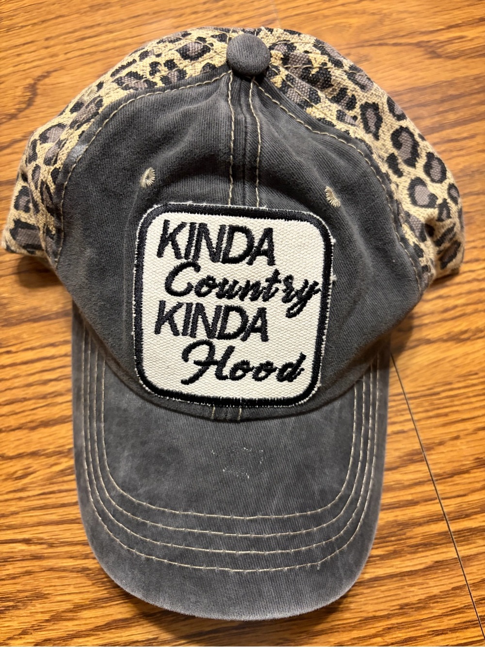 Kinda Country Kinda Hood Leopard Baseball Cap From Buckle